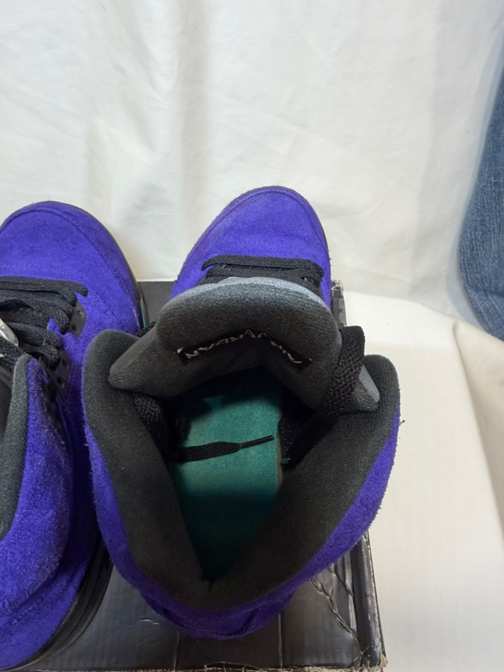 Nike Air Jordan 5 Alternate Grape Purple Suede Retro Sneakers Men’s 8 - Picture 3 of 16